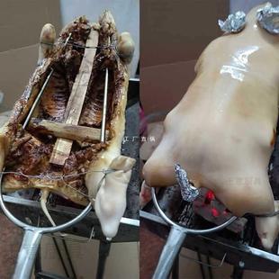 A5L加粗烤乳猪叉子不锈钢羊腿烤炉板鸭烧烤肉叉超长大号烤鸡叉