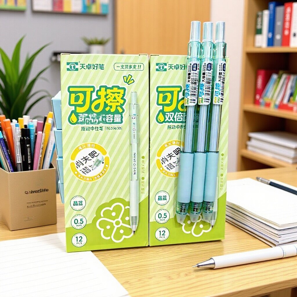 天卓按动热敏可擦中性笔0.5