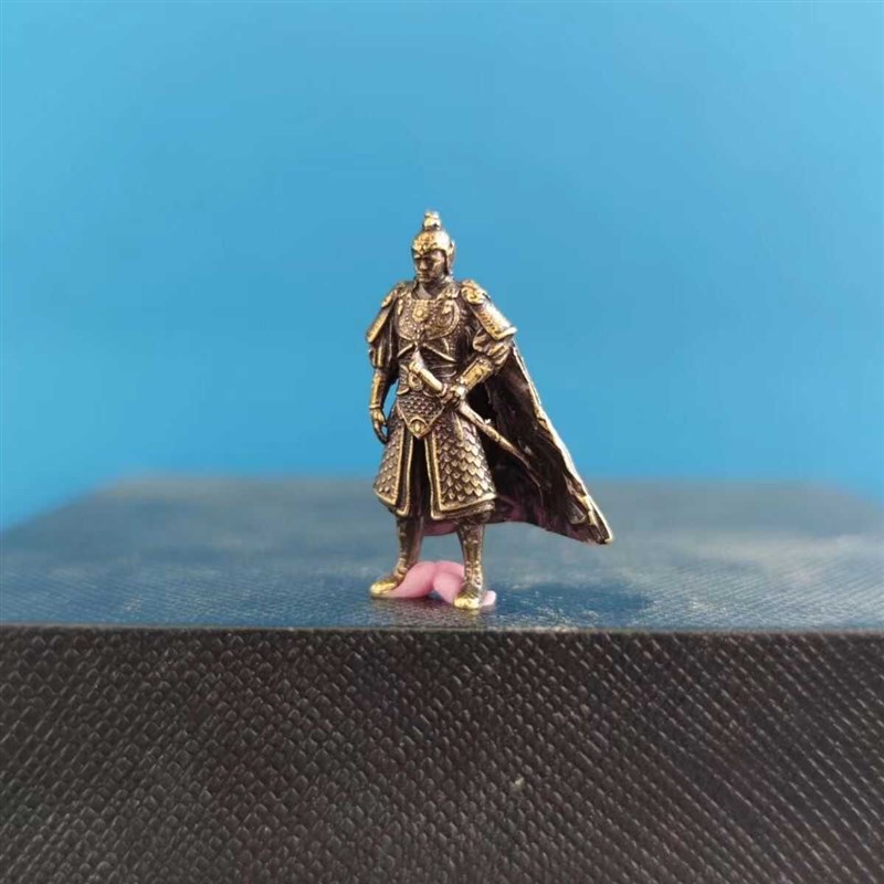 黄铜唐朝将军盔甲模型摆件古代流浪黑武士手办模型可上色DIY战国