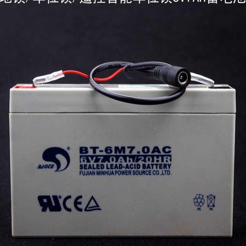 BT-6M-7.0AC吊秤电瓶吊钩称行车秤吊称吊磅6V7AH蓄电池专用带线