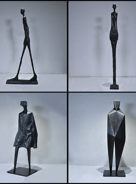 家居饰品c酒店样板房间别墅摆设现代简约人物雕塑艺术品玻璃钢摆