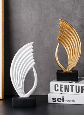 抽象艺术摆件轻奢高档玄关电视柜客厅酒柜家N居软装饰品样板间摆