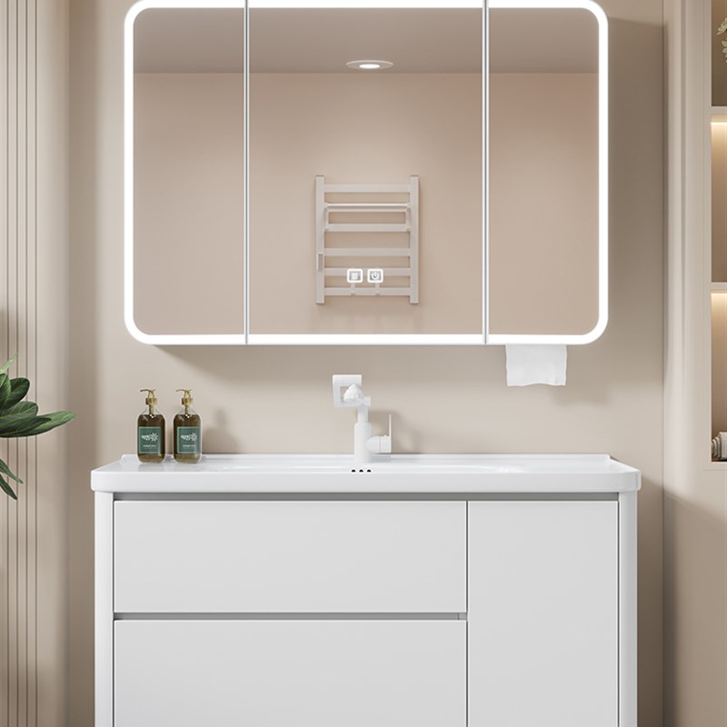 空间铝大双抽e屉铝蜂窝浴室柜弧形陶瓷一体化洗手盆洗手盆柜洗手