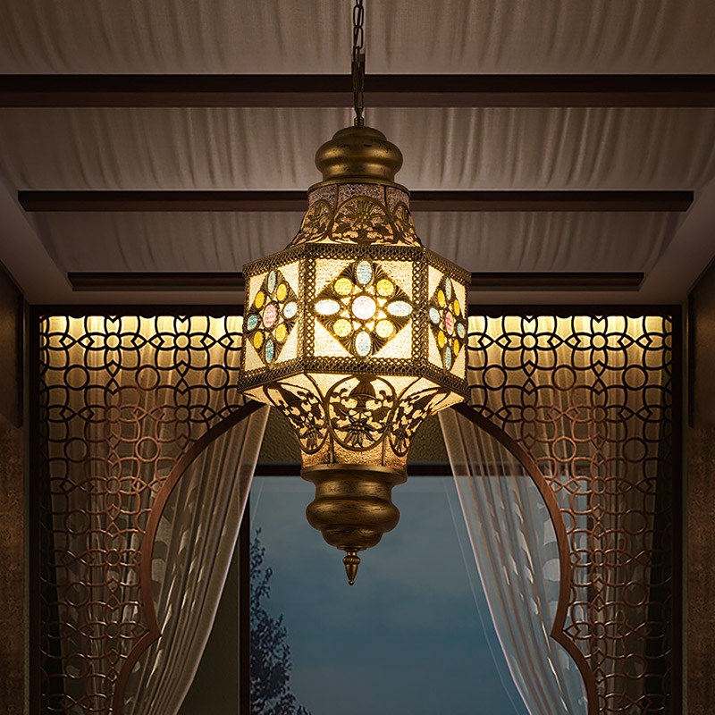 东南亚风格铁艺复古n吊灯工业风泰式酒吧餐厅客厅茶室氛围感装饰