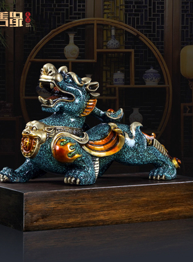 貔貅摆件纯铜礼物l玄关电视柜办公桌开业乔迁礼品中式高端家居饰