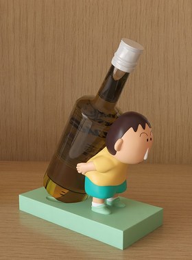 2025新款高档大气客厅酒柜红酒架子斜放K收纳装饰卡通阿呆小新摆