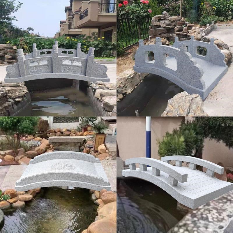 花岗岩石桥石拱桥公园别墅小石桥C户外流水整石小桥栏杆景观桥造