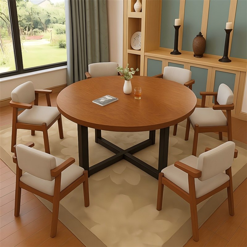 餐桌家用小户型圆形饭桌新t款12人吃饭大圆桌商用餐饮饭店桌椅组