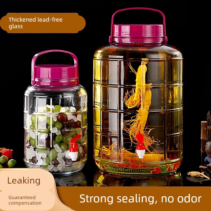 超厚泡酒专用玻璃瓶大玻璃罐特厚厨房密封罐酿酒泡人参.加厚无异