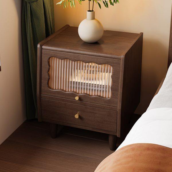 全实木床头柜简约现代床边卧室迷你整装新中式原木小型收纳储物柜,住宅家具,床头柜,淘宝优惠券,粉丝福利购,淘宝优惠卷