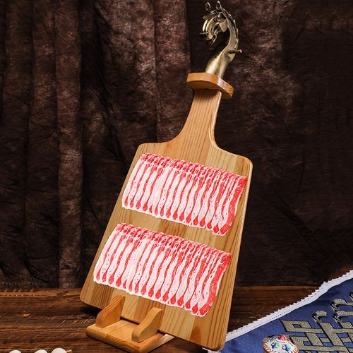 蒙古马头木盘火锅羊肉盘蒙古族特色蒙餐餐具M实木手工托盘盘子包