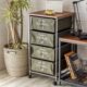 4色 抽屉收纳柜储物柜边柜置物架 日式 {可移动 复古帆布柜}