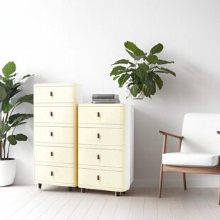 万源鸿抽屉式收纳柜床头卧室客厅多层塑料柜子储物柜五斗柜置物柜