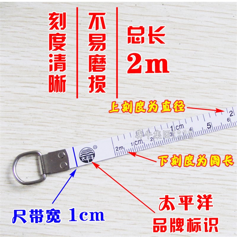 2米测树尺 直径尺  钢围尺 树径尺 胸径尺 周长换算尺