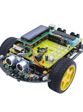 AVR单片机开发板 AVR智能小车 ATMEGA16 2WD循迹避障智能小车套件