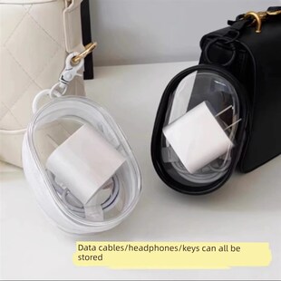 数据线化妆品袋旅行便携式透明彻底的数字充电器电缆管理保护视觉