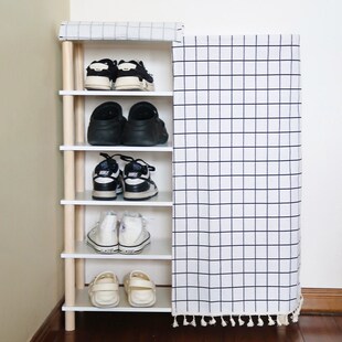 鞋架防尘盖布魔术贴简易