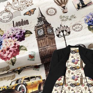 西服内衬数码印花舒美绸缎面色丁布料春秋男女外套大衣里子布