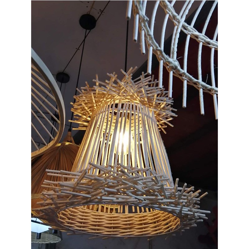 江西萍乡市吉安市赣州市中式日式C火锅店灯笼东南亚竹艺竹编装饰