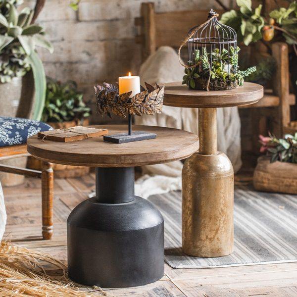 茶几艺术民宿复古卧室简约咖啡桌阳台家用桌椅桌子茶桌实木茶台