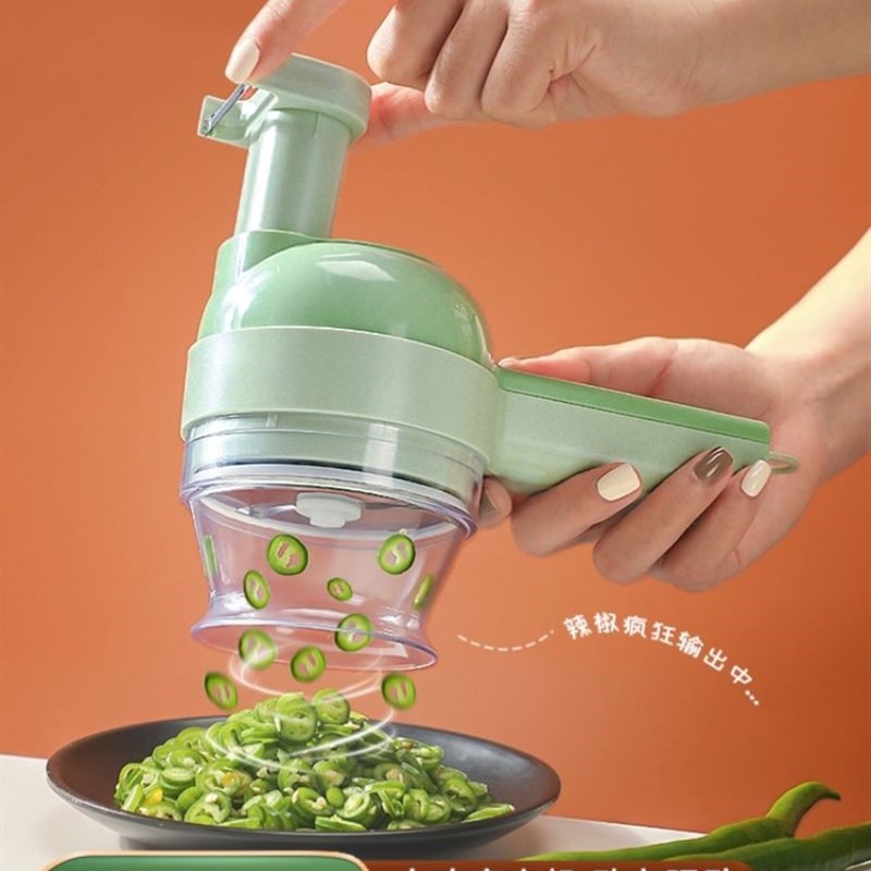 暴风加特林多g功能切菜神器厨房电动切菜器切葱姜蒜神器搅蒜切片