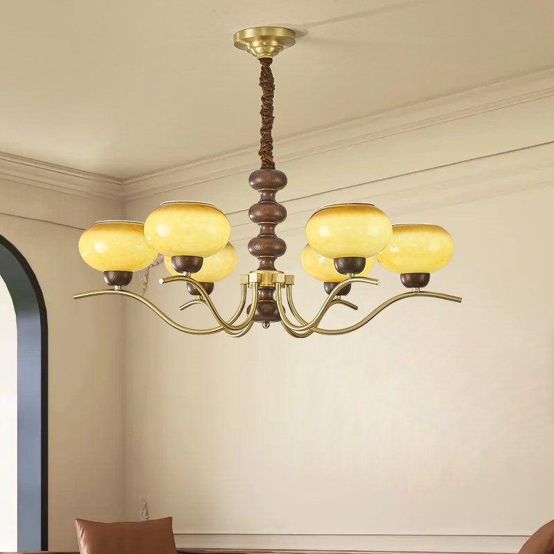 中古客厅吊灯法式复古20t24新款轻奢大气高级感南洋风餐厅卧室灯