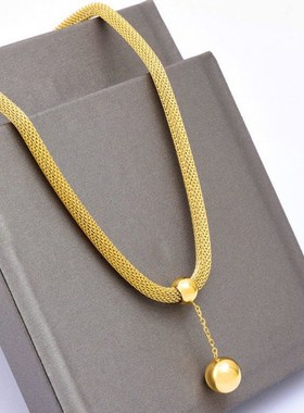 Emin空心花圆B珠流苏珠吊坠项炼W