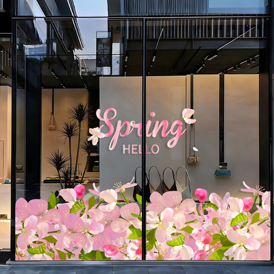 雅彦春日樱花玻璃贴纸