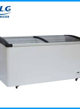 浙江SD-588Y冰柜商用卧式弧面展示柜玻璃门冷藏冷冻雪糕柜