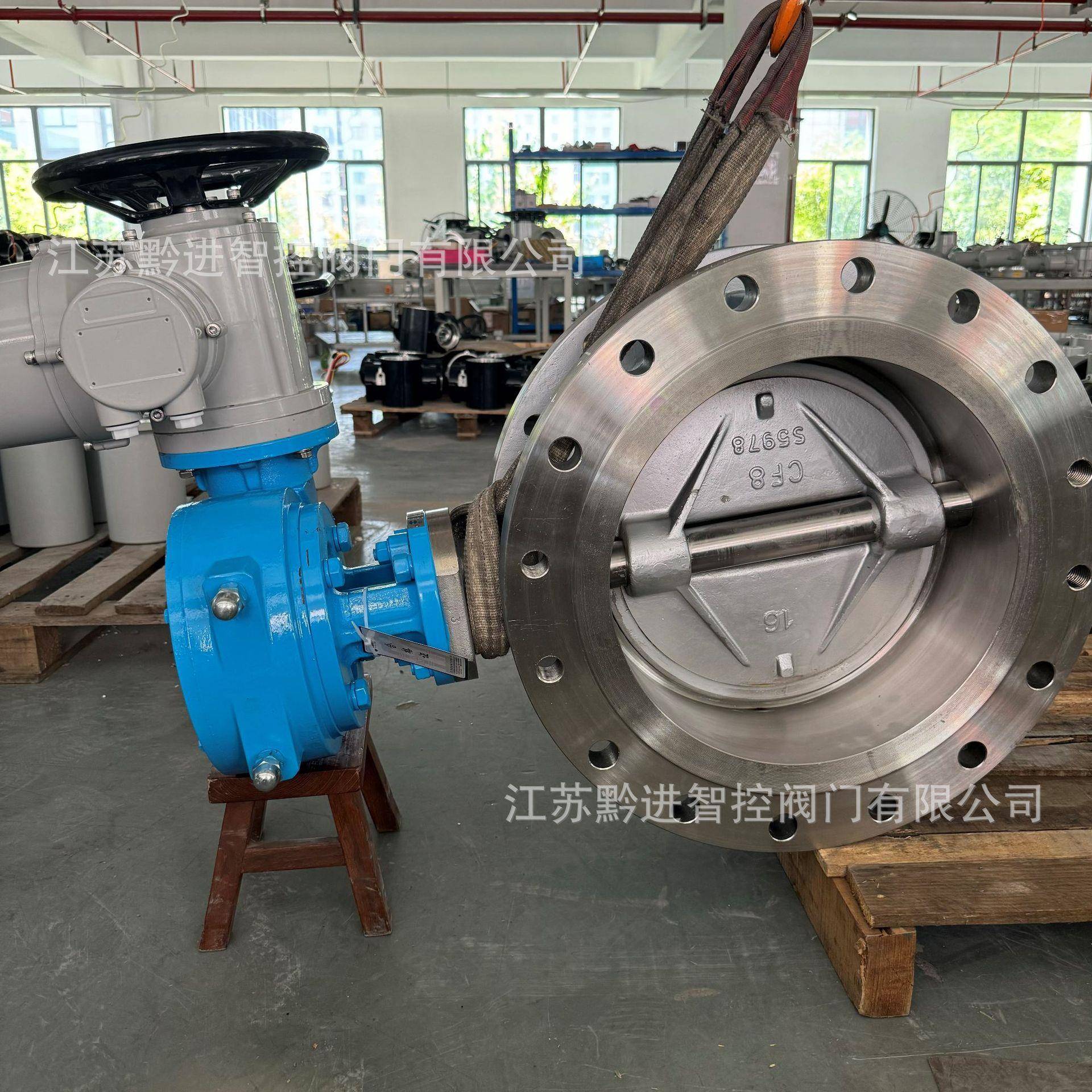 防腐磨304不锈钢电385法兰动蝶阀D9403H-16PDN60双向承压DZW耐45-