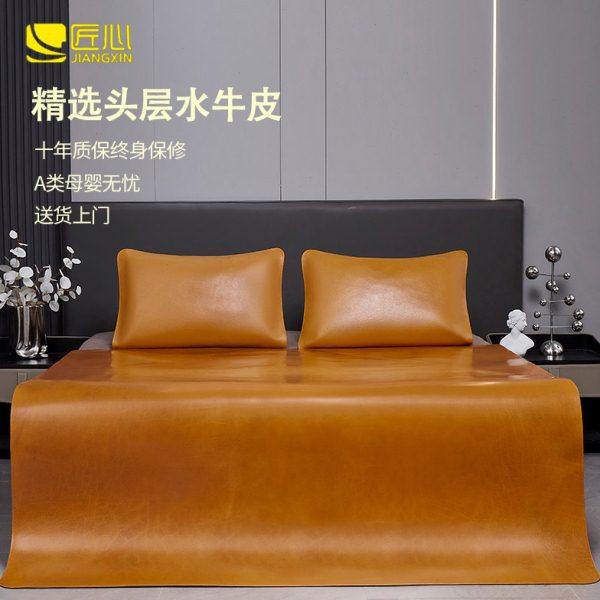 原生态头层水牛皮凉席1.8米真皮硬席子1.5清水软席加厚床垫三件套,床上用品,牛皮席,淘宝优惠券,粉丝福利购,淘宝优惠卷