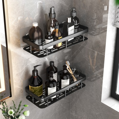 卫生间浴室置物架吸盘式厕所洗手间洗漱台壁O挂墙上厨房收纳免打