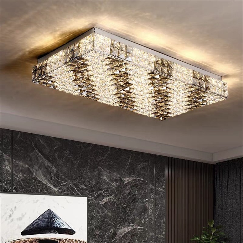 2024新款轻奢水晶客厅吸顶灯简约餐厅J吊灯卧室书房全屋配套灯具