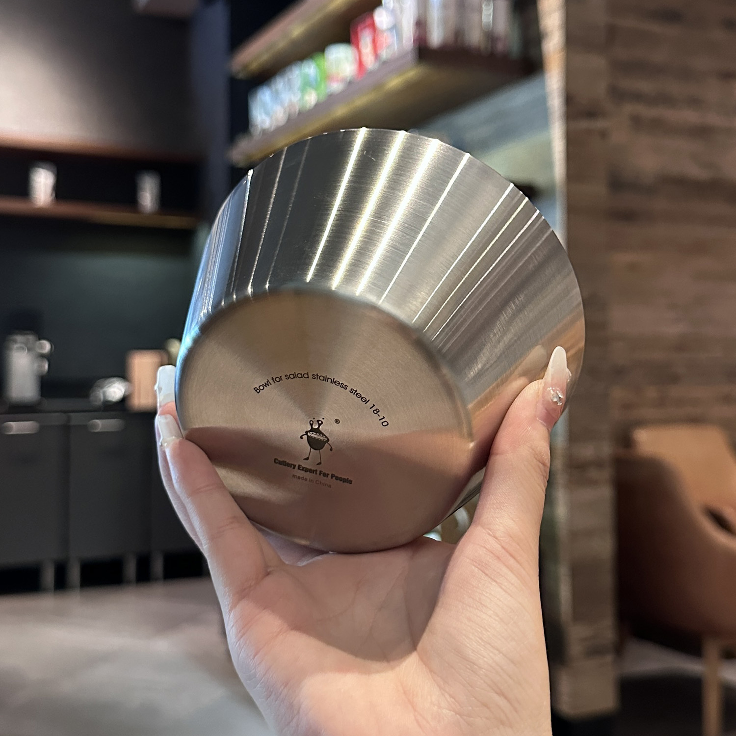 【老板娘自用】小怪兽18/1w0不锈钢锥形沙拉碗加厚单层蒸蛋碗饭碗
