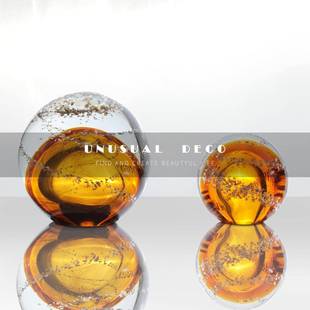 xy璃t简轻奢极海鱼F7668T7S洋玻璃水晶球摆件琉工艺品客厅家居缸