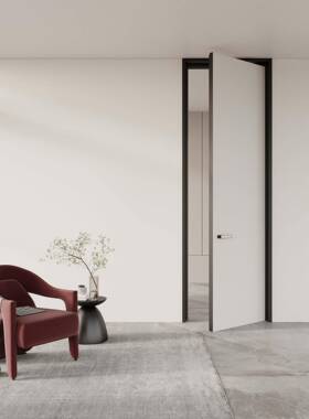 门木极简门隐形暗门铝门房5内门卧室窄边免漆无框室涂料门隐藏门