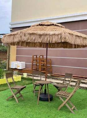 7T阳台桌椅UDM户小型家用组迷旧你复古做木茶桌三件套合圆桌休闲