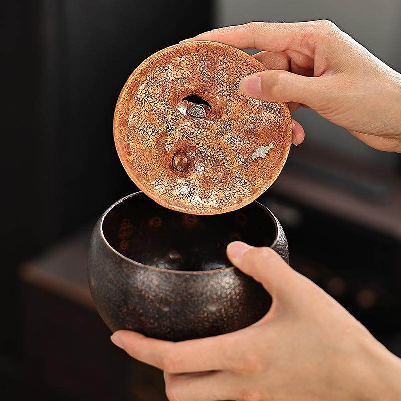 紫铜茶渣缸手水工捶打桌水面废缸垃圾桶带过滤手工嵌银复古纯盂茶,餐饮具,整套茶具,淘宝优惠券,粉丝福利购,淘宝优惠卷