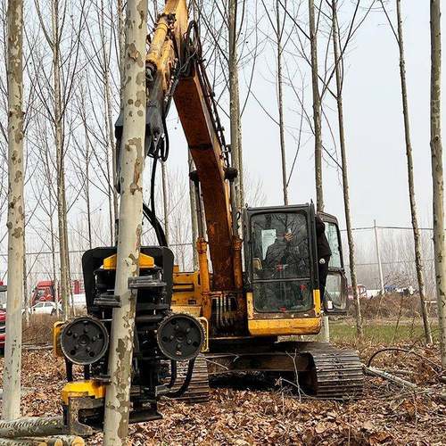 挖掘机装绿化改树TZU修剪枝抱锯 动智能芯片控制 林业锯木全夹自