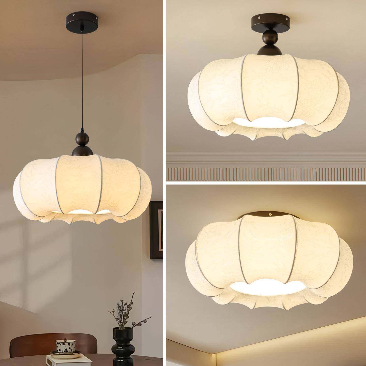 中古风布艺室吊灯民氛围宿茶主卧餐厅卧室灯827中山复古蚕丝顶吸,家装灯饰光源,智能吊灯,淘宝优惠券,粉丝福利购,淘宝优惠卷