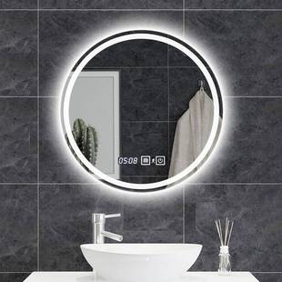 室镜圆形带灯led智能镜浴触摸屏生卫间镜镜子卧542室化妆梳妆台新