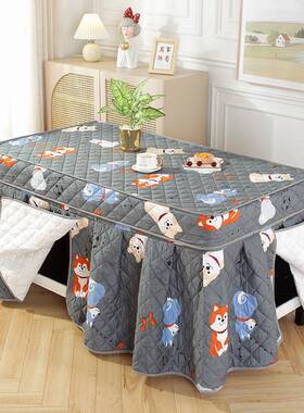 电炉ERU罩家新款加厚烤炉炉茶火几长方形用电暖烤火取暖被桌子罩