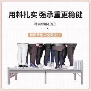 折叠单午人床家用休小床成简易出租屋12长米款 便携双人ATE硬板铁