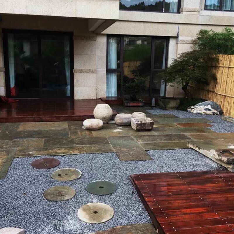 50斤深灰色景砾石林造石景鹅卵GTN石观头日式庭院青子园黑色小碎