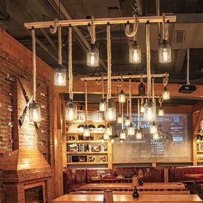 复古工业风吊灯lof创意服装店美发网店酒吧咖吧台餐厅t414饭店麻,家装灯饰光源,智能吊灯,淘宝优惠券,粉丝福利购,淘宝优惠卷