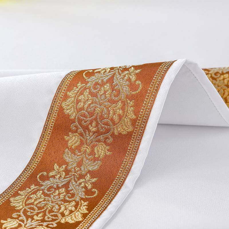 双层镶边店桌布布餐厅饭店餐桌方圆桌桌酒布圆形艺20220322布台茶