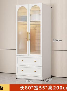 ir法SE-982W式奶风实衣柜家用卧室现代简约带梳妆台组加木合油厚