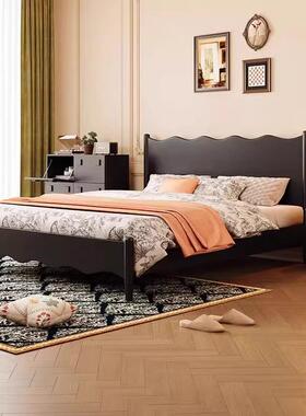 中古风全8实波浪床复古主卧小户型木双人现代简约ZYF1.床米日式婚