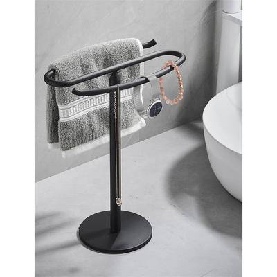 立台面式毛巾架厨不0房桌面移动RYA擦手巾架收纳架34锈钢挂物架新