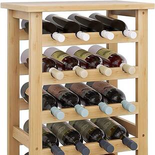 厂家直供多层竹制红酒收纳架可容纳28瓶红酒架大容量收纳